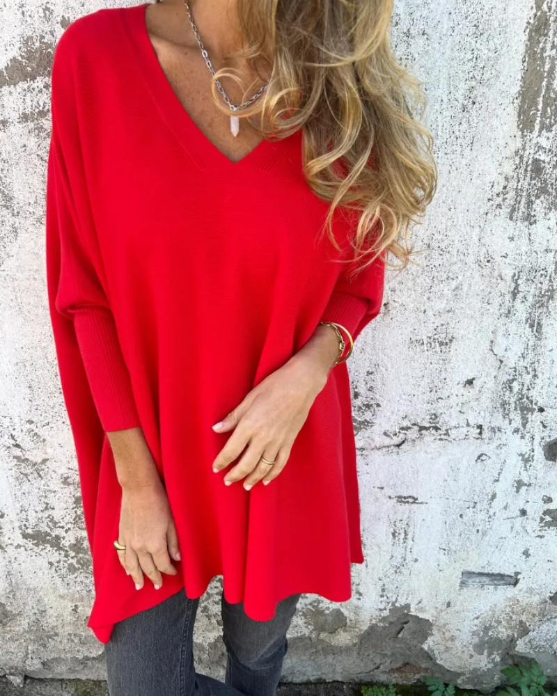 Maria – Oversized V-Neck Sweater