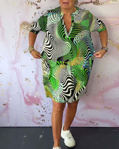 Soraya – Abstract Print Tunic Dress