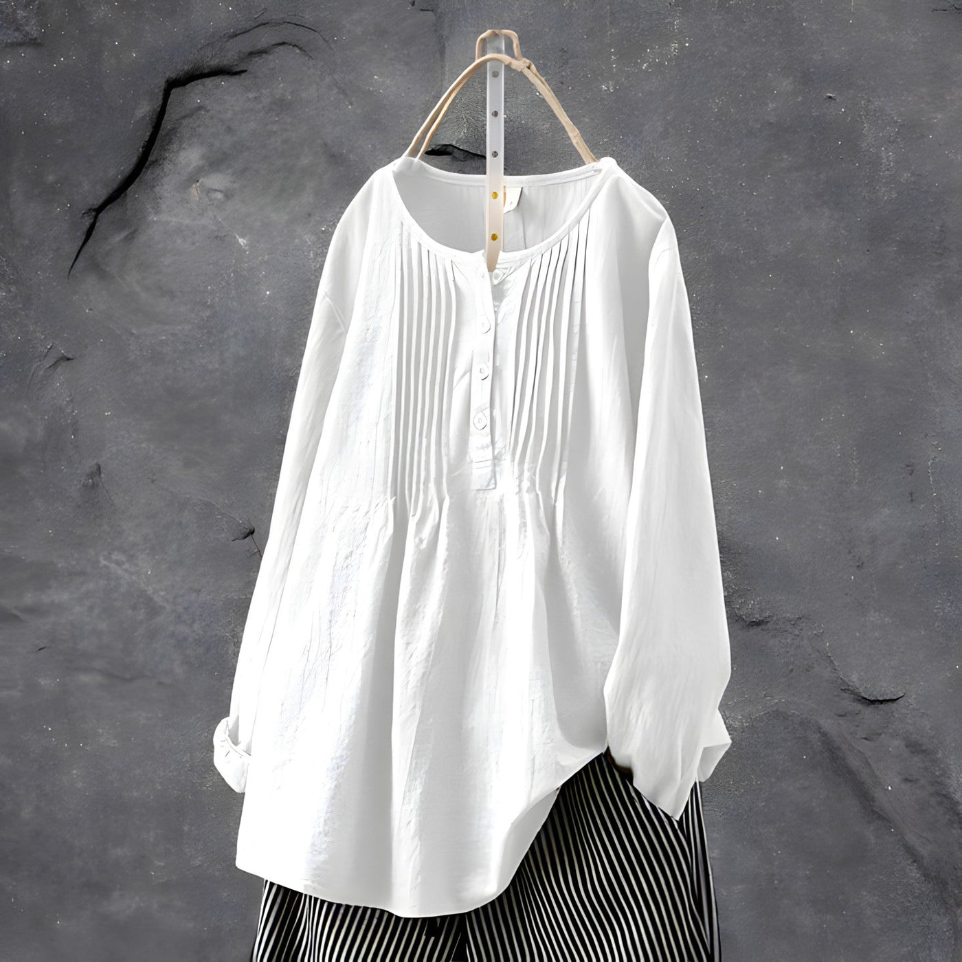 Imogen – Pleated Button Blouse