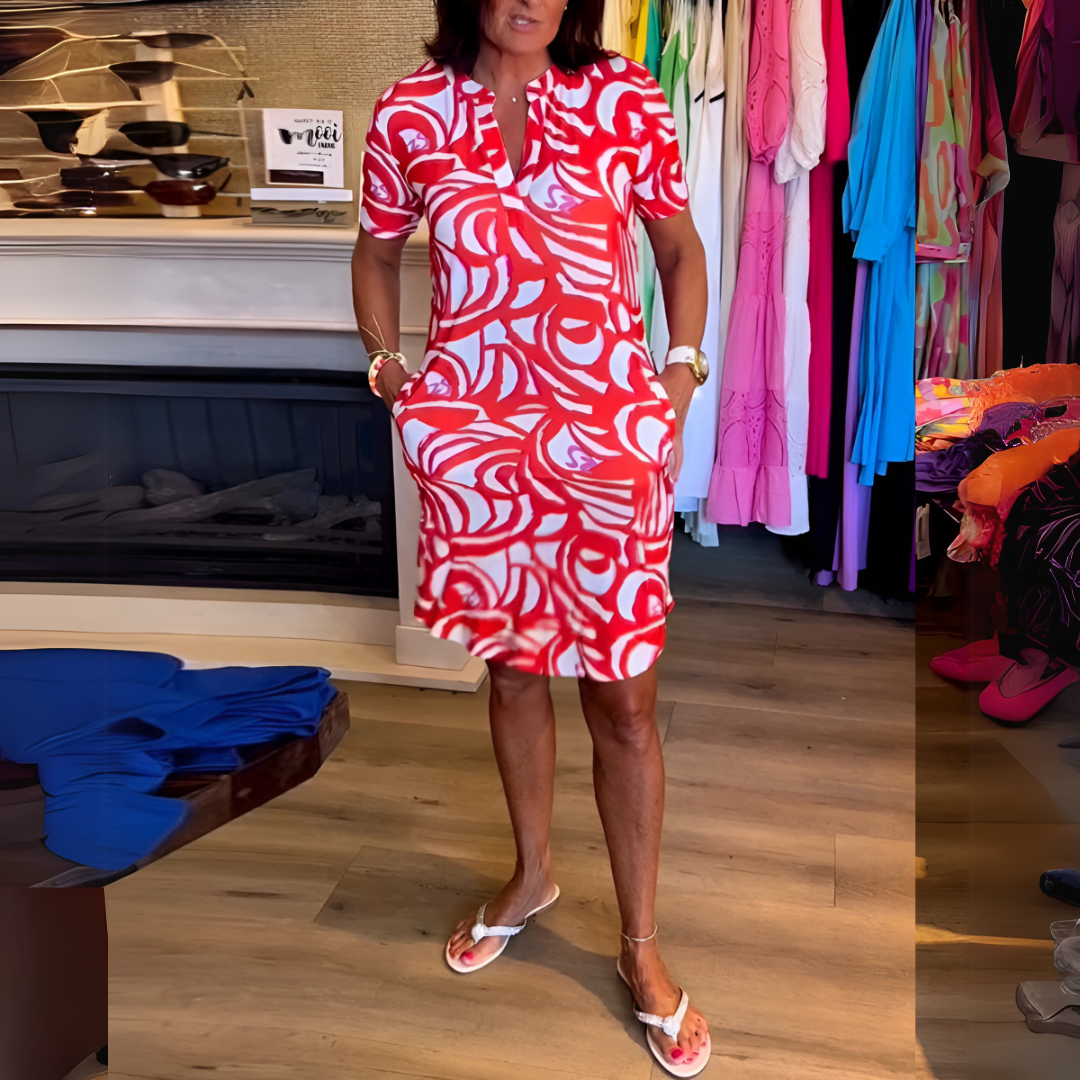 Tatum – Abstract Polo Mini Dress