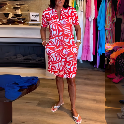 Tatum – Abstract Polo Mini Dress