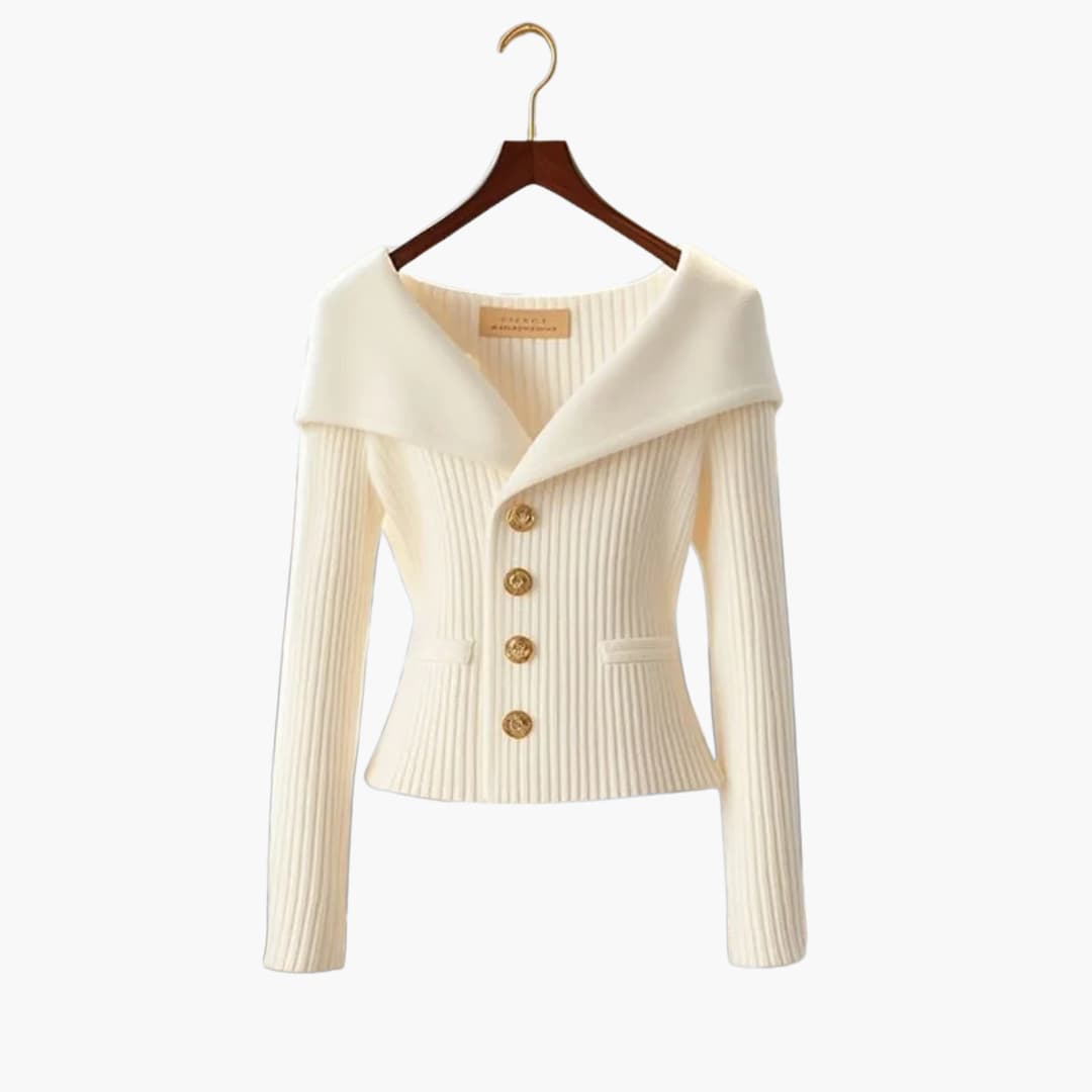 Kim – Ribbed Button-Up Cardigan