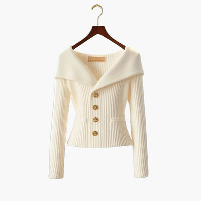 Kim – Ribbed Button-Up Cardigan