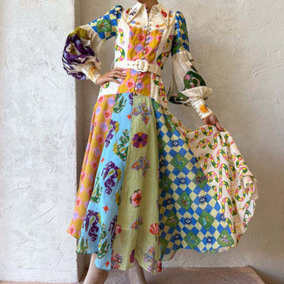 Teresa – Statement Print Maxi Dress