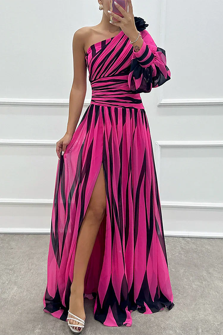 Julika – One-Shoulder Pleated Evening Dress