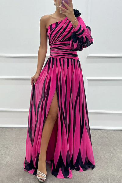 Julika – One-Shoulder Pleated Evening Dress