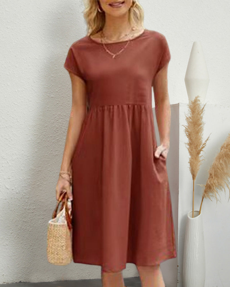 Jane™ - Classic & Comfortable Loose Dress with Round Neckline