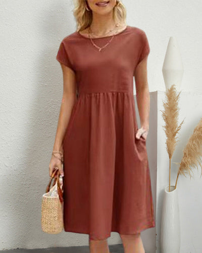 Jane™ - Classic & Comfortable Loose Dress with Round Neckline