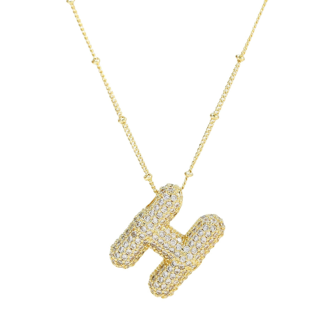 Savannah | Diamond Bubble Letter Necklace