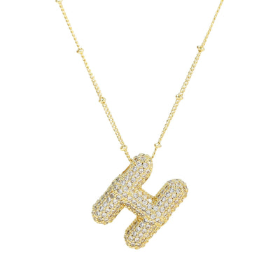 Savannah | Diamond Bubble Letter Necklace