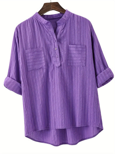 Katie – Textured Pocket Detail Blouse