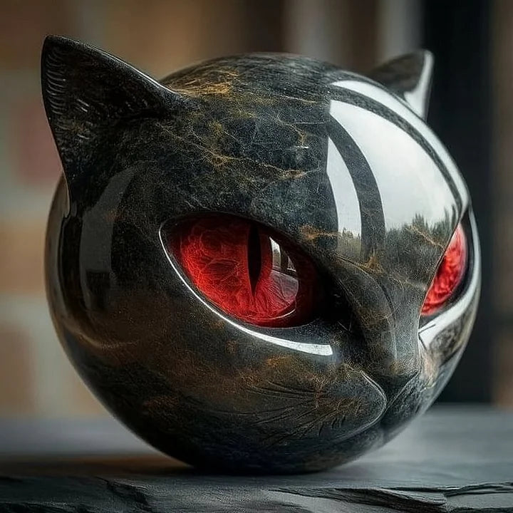 Elvianne | Mystical Cat Head Sculpture