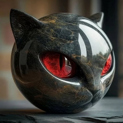 Elvianne | Mystical Cat Head Sculpture