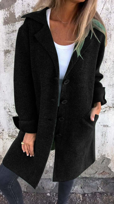 Elena – Textured Button-Up Coat