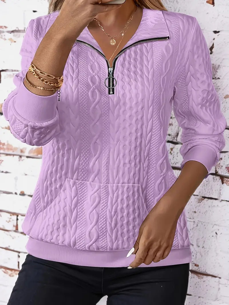 Amelie - Ladies' zip-up jumper with pocket
