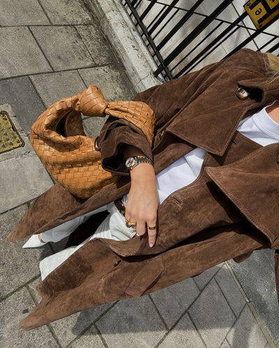 Clarke – Longline Suede Coat