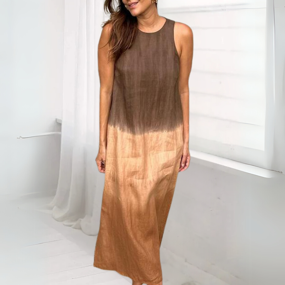 Megan – Sleeveless Ombre Midi Dress