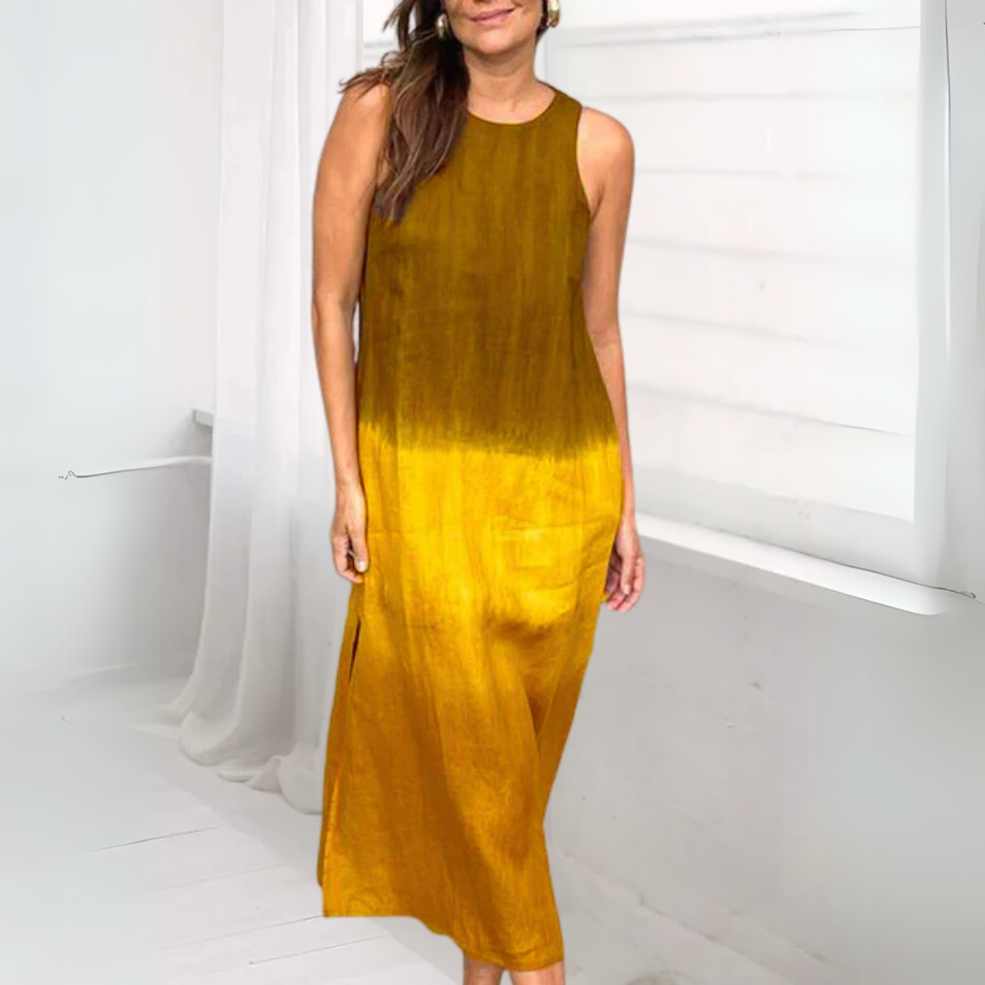 Megan – Sleeveless Ombre Midi Dress