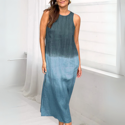 Megan – Sleeveless Ombre Midi Dress
