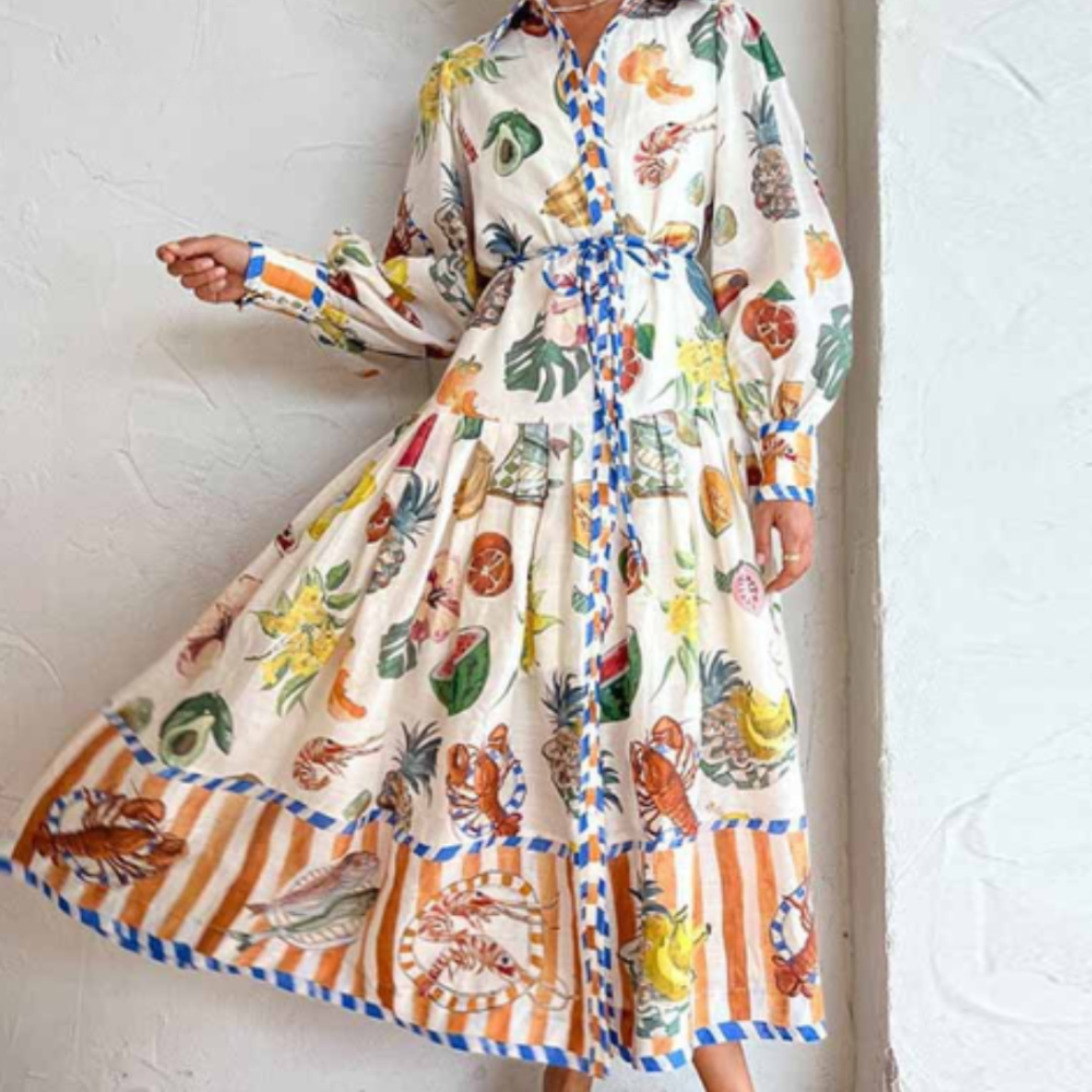 Teresa – Statement Print Maxi Dress