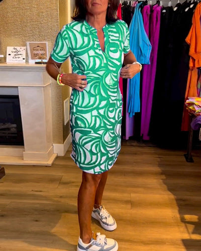 Tatum – Abstract Polo Mini Dress