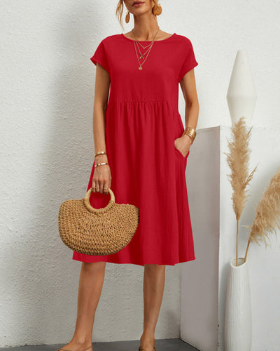 Jane™ - Classic & Comfortable Loose Dress with Round Neckline
