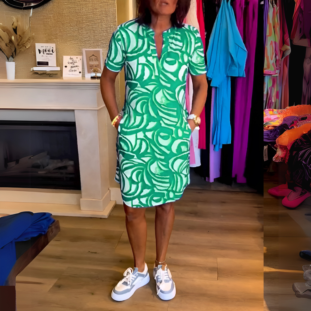 Tatum – Abstract Polo Mini Dress