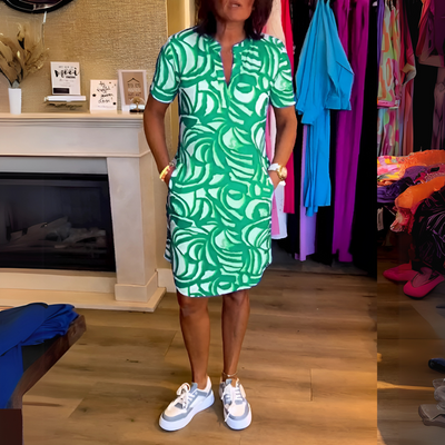 Tatum – Abstract Polo Mini Dress