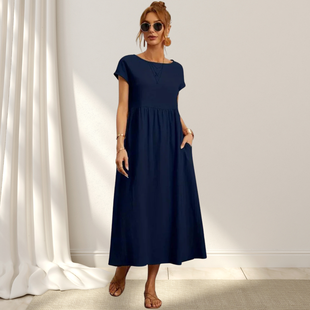 Clio™ – Elegant Summer Dress – Light, Flattering & Covers the Stomach