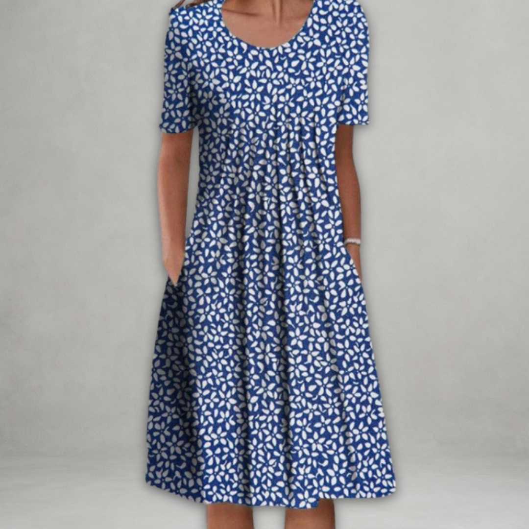 Eira™ - Elegant Dress with Floral Pattern that Covers the Stomach