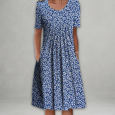 Eira™ - Elegant Dress with Floral Pattern that Covers the Stomach