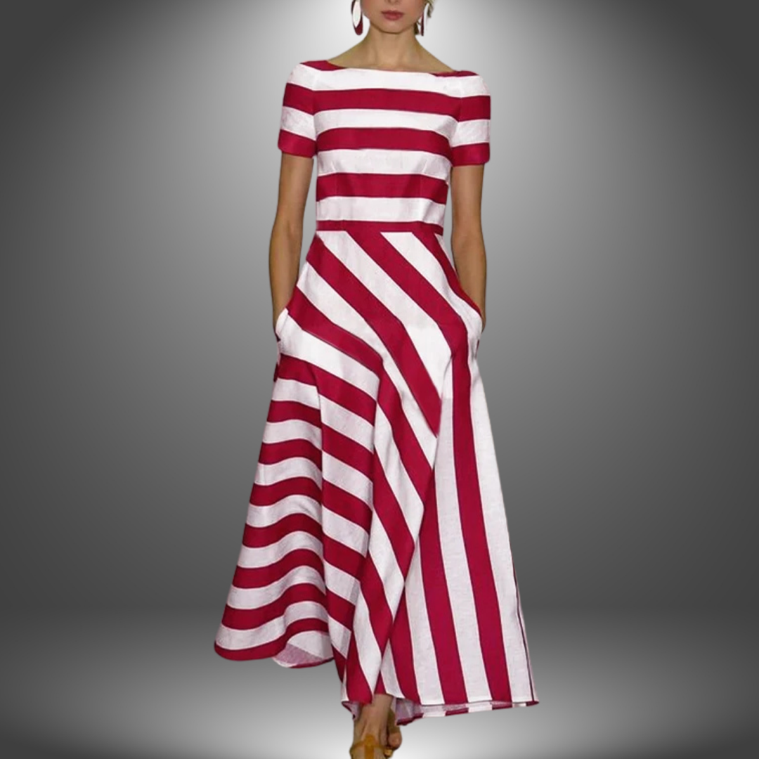 Keira – Striped Fit and Flare Maxi Dress