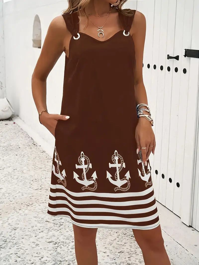 Faith – Nautical Ring Strap Dress