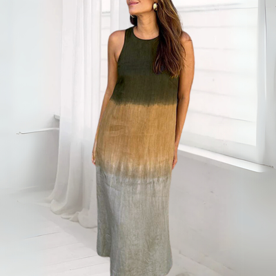 Megan – Sleeveless Ombre Midi Dress