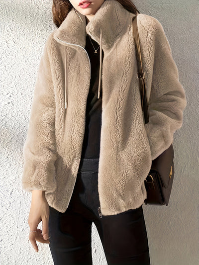 Ceri – Plush Textured Zip-Up Jacket
