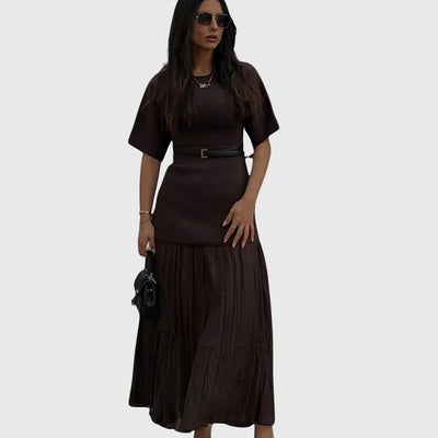 Claudia | Elegant Belted Maxi Dress