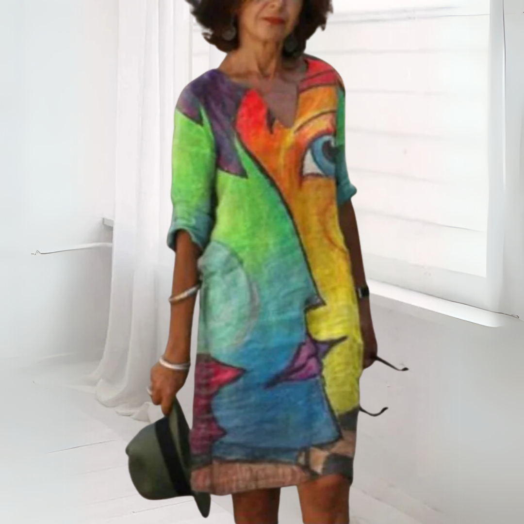 Freja - Relaxed Colour-Block Summer Dress