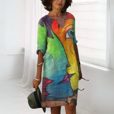 Freja - Relaxed Colour-Block Summer Dress