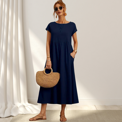 Clio™ – Elegant Summer Dress – Light, Flattering & Covers the Stomach