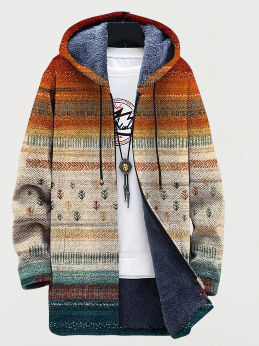 Isa - Trendy Women's Coat with Artistic Print