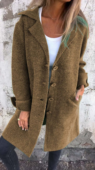 Elena – Textured Button-Up Coat