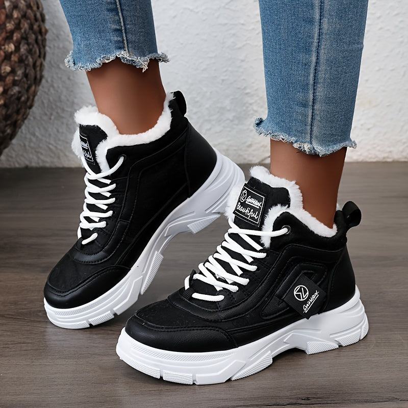 Plush - Ankle boots with thick heel