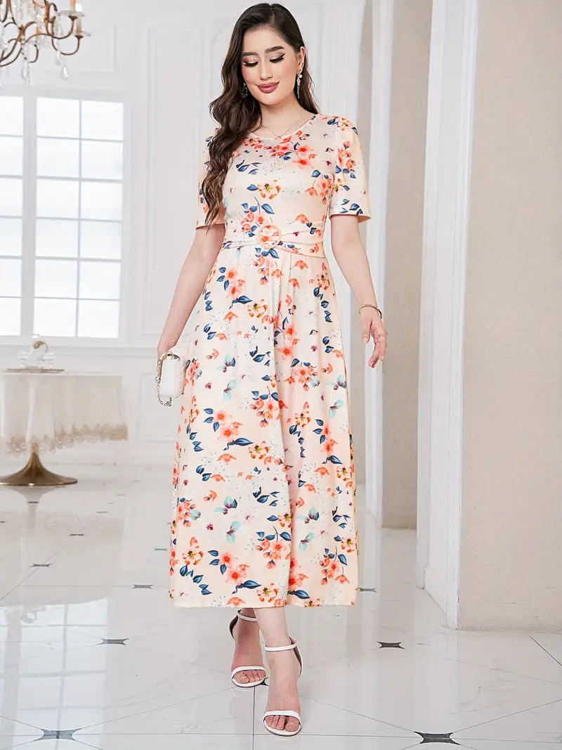 Emily - Comfortable Dress with Floral Print