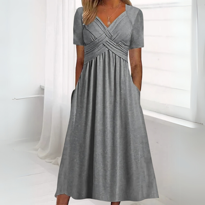 Layla - Elegant Midi Dress with Tummy Coverage