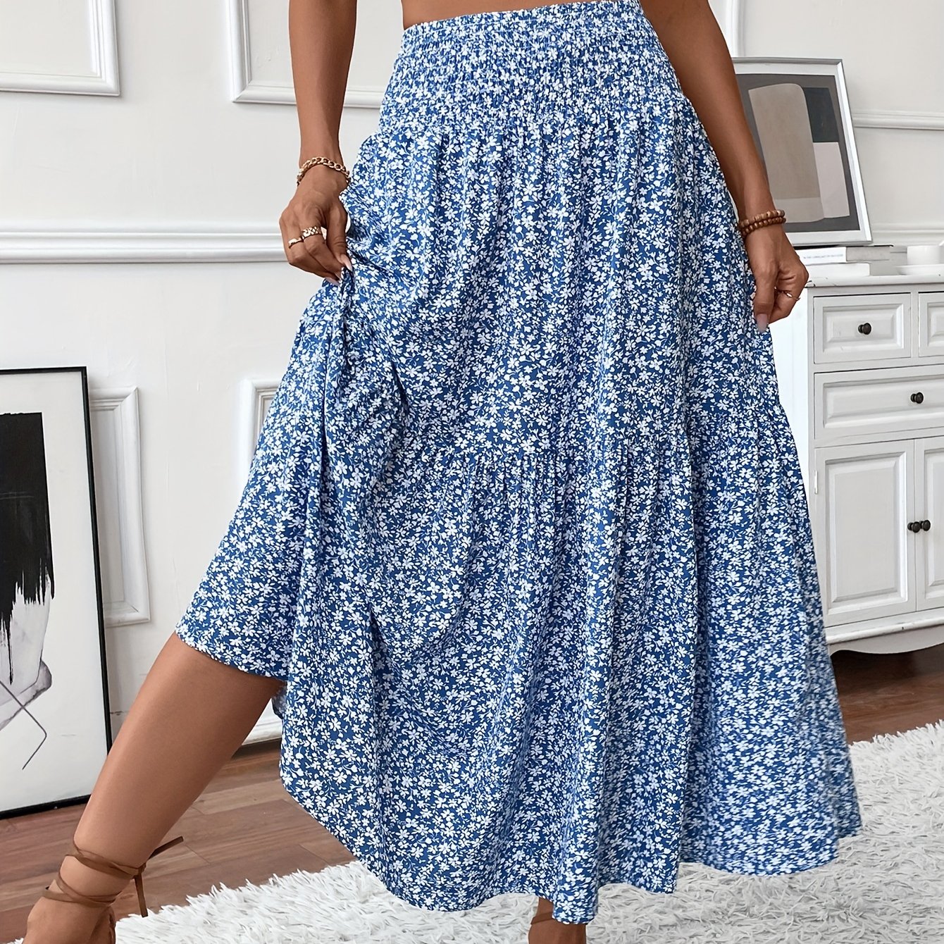 Marnie – Tiered Floral Maxi Skirt