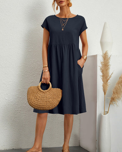 Jane™ - Classic & Comfortable Loose Dress with Round Neckline