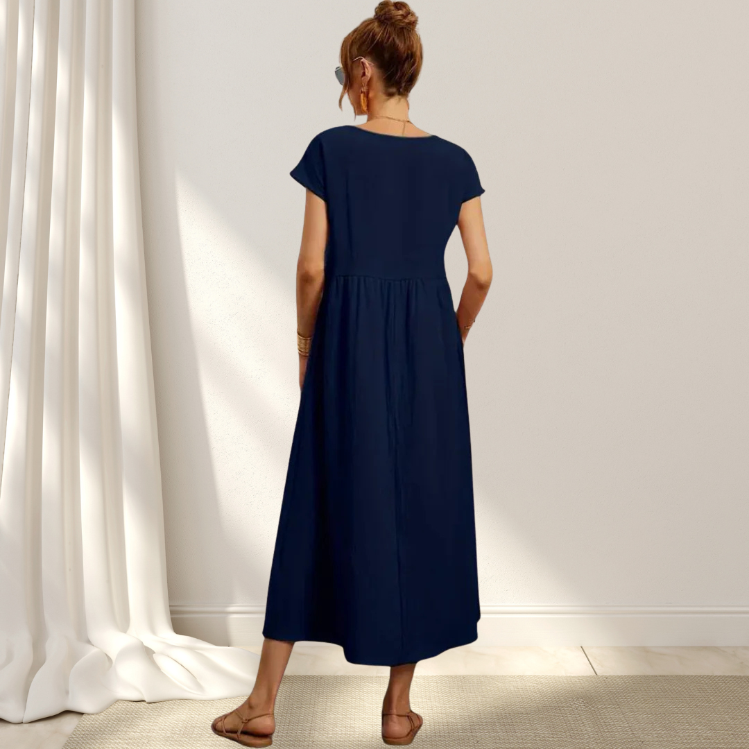 Clio™ – Elegant Summer Dress – Light, Flattering & Covers the Stomach