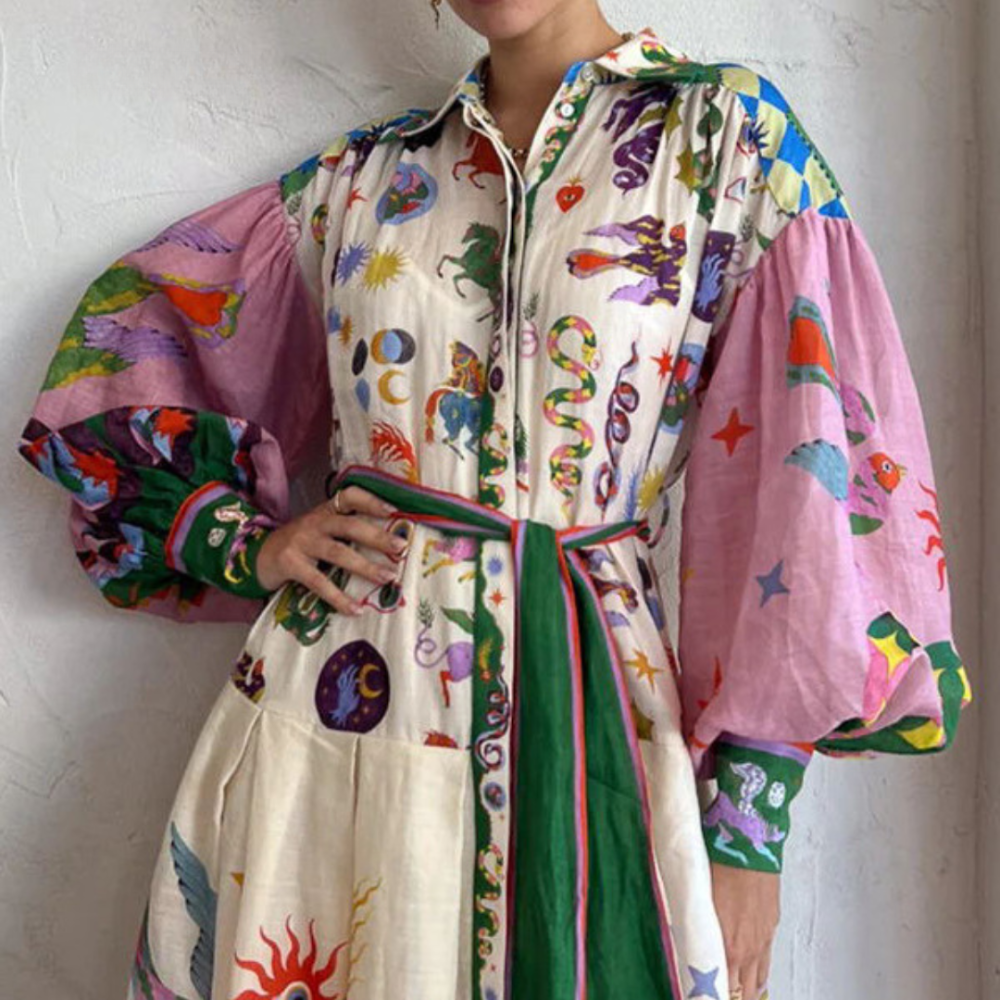 Teresa – Statement Print Maxi Dress