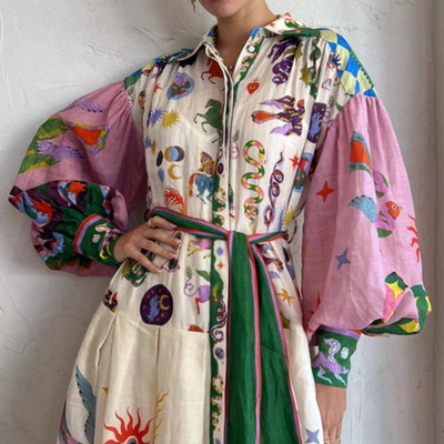 Teresa – Statement Print Maxi Dress