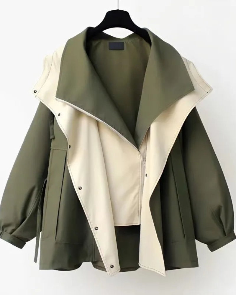 Lily Two-Tone Trench Coat